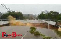 Ngeri! Detik-detik Sebuah Jembatan di Malaysia Runtuh Diguyur Hujan Deras