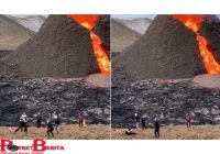 Ngeri-ngeri Sedap, Orang-orang Ini Bermain Voli di Dekat Gunung Meletus