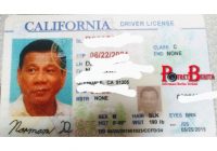 Kepolisian Amerika Serikat Temukan SIM Palsu dengan Foto Presiden Duterte