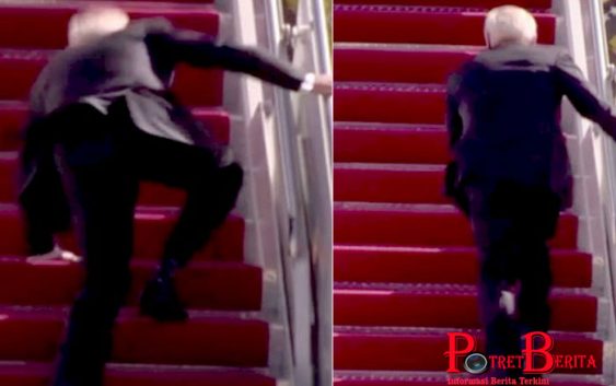 Tersandung Sampai 3 Kali Saat Naik Air Force One, Kondisi Biden Baik-baik Saja