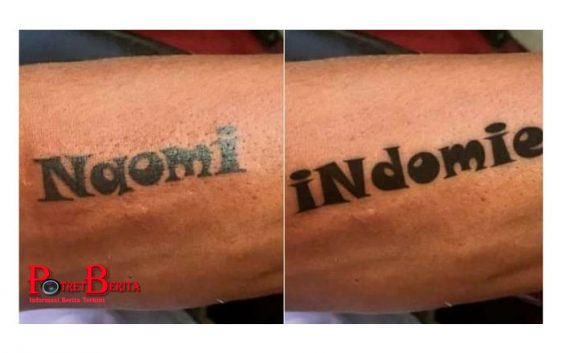Kocak, Pria Ini Ubah Tato Naomi jadi Indomie Gegara Putus Cinta